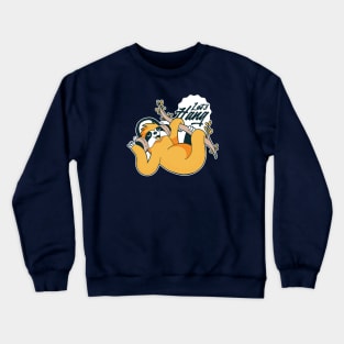 Cute Cartoon Sloth // Let's Hang Crewneck Sweatshirt